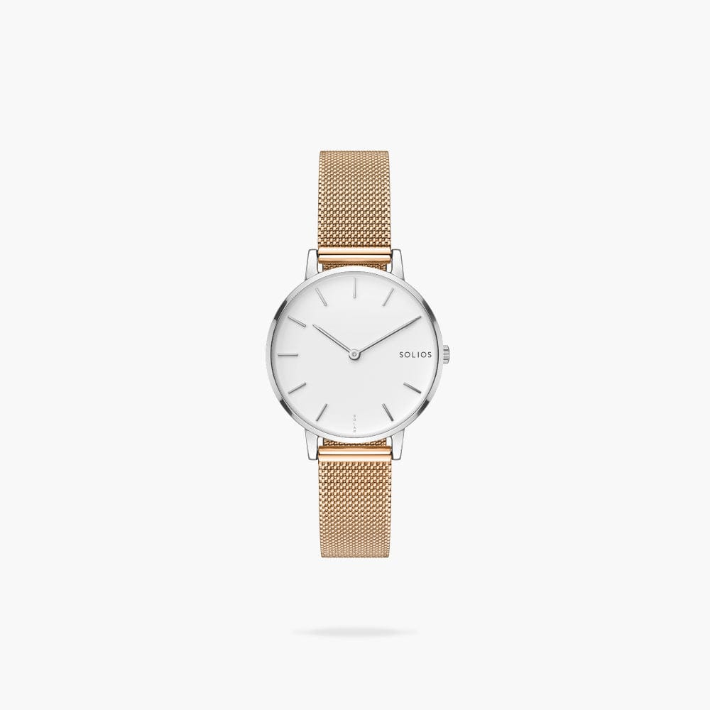 The Solar Mini | White Dial - Silver Case