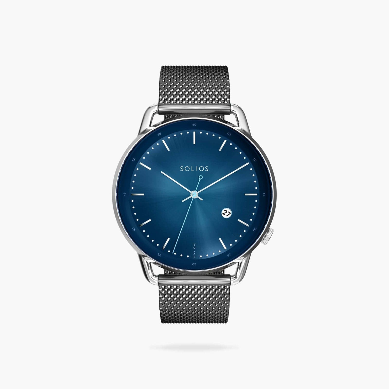 The Solar Curve | Blue Dial - Silver Case