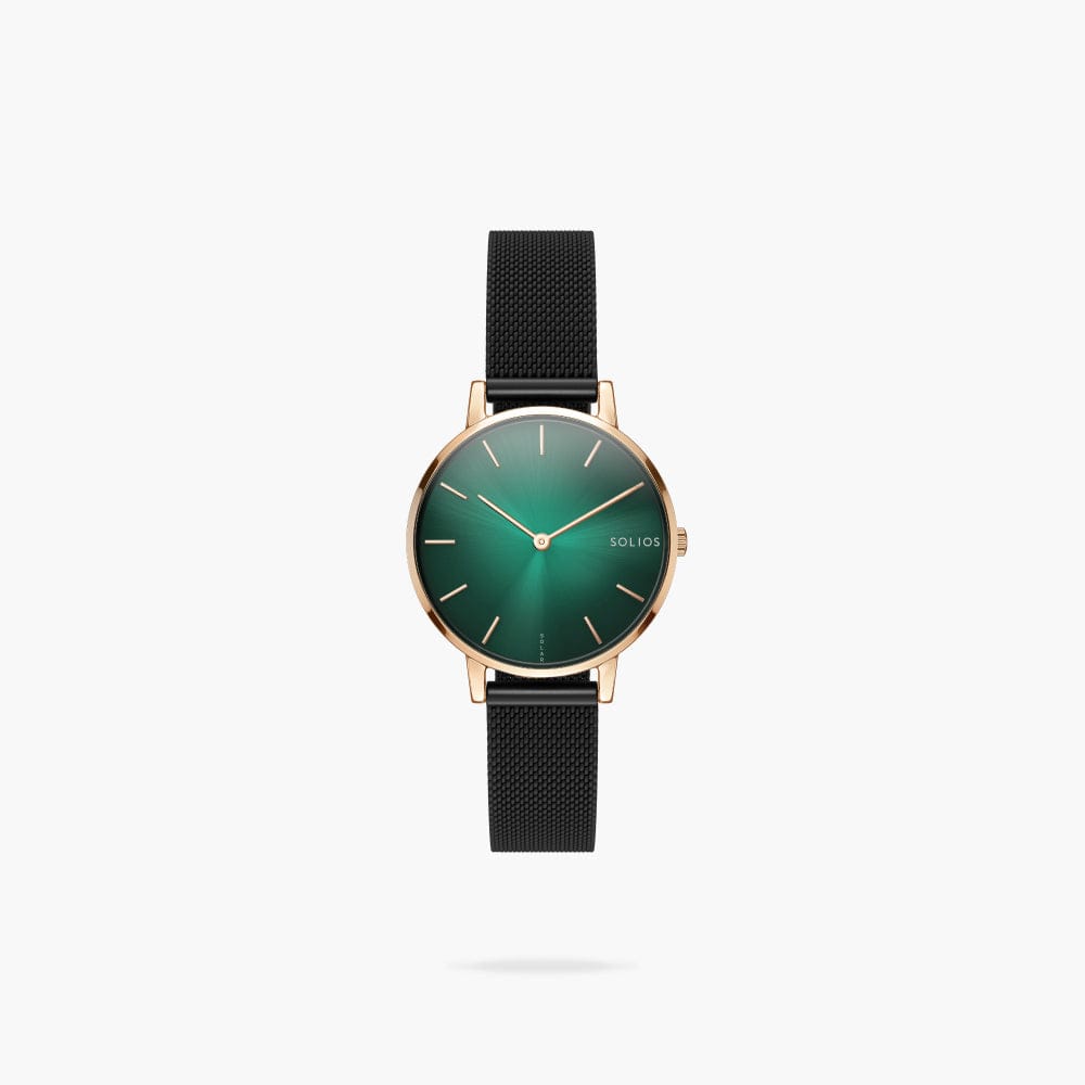 The Rainforest Mini | Green Dial - Rose Gold Case