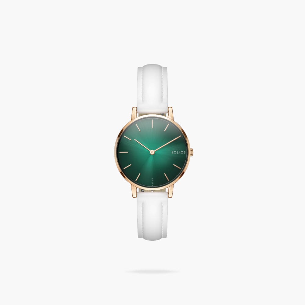 The Rainforest Mini | Green Dial - Rose Gold Case