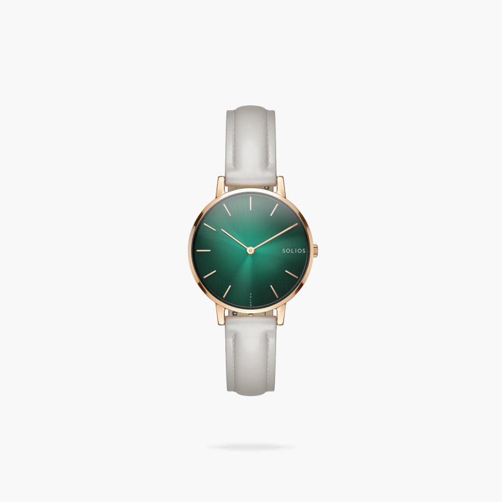 The Rainforest Mini | Green Dial - Rose Gold Case