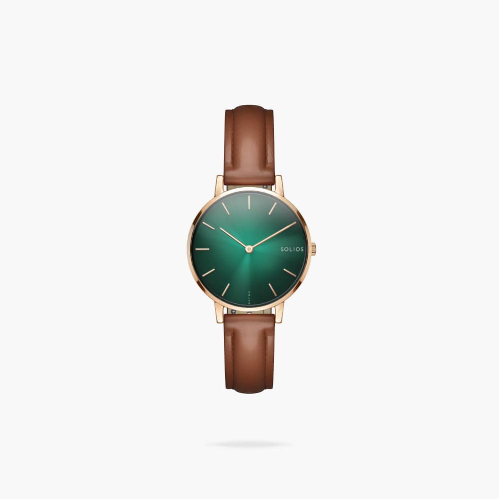 The Rainforest Mini | Green Dial - Rose Gold Case