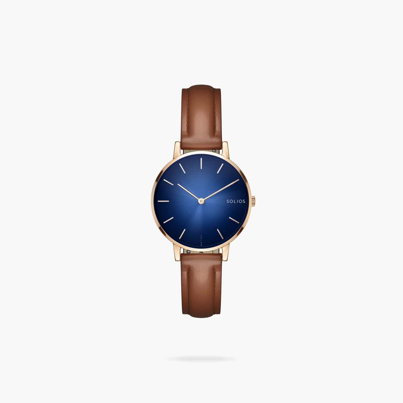 The Solar Mini | Blue Dial - Rose Gold Case