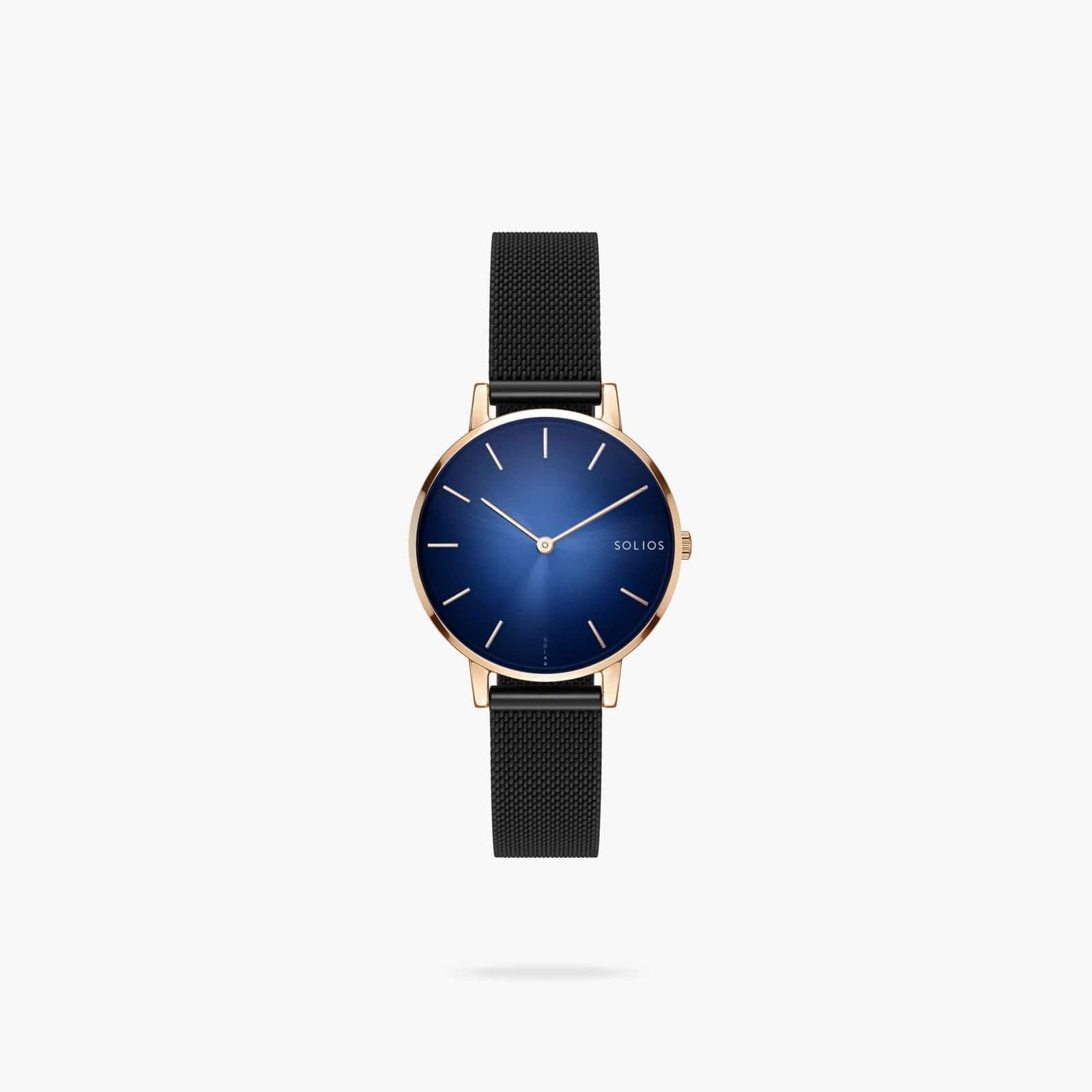 The Solar Mini | Blue Dial - Rose Gold Case