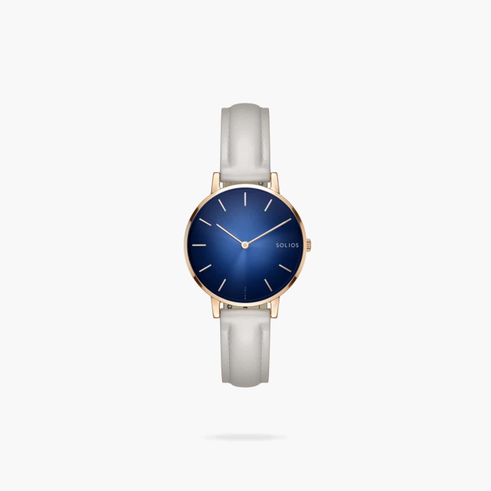 The Solar Mini | Blue Dial - Rose Gold Case
