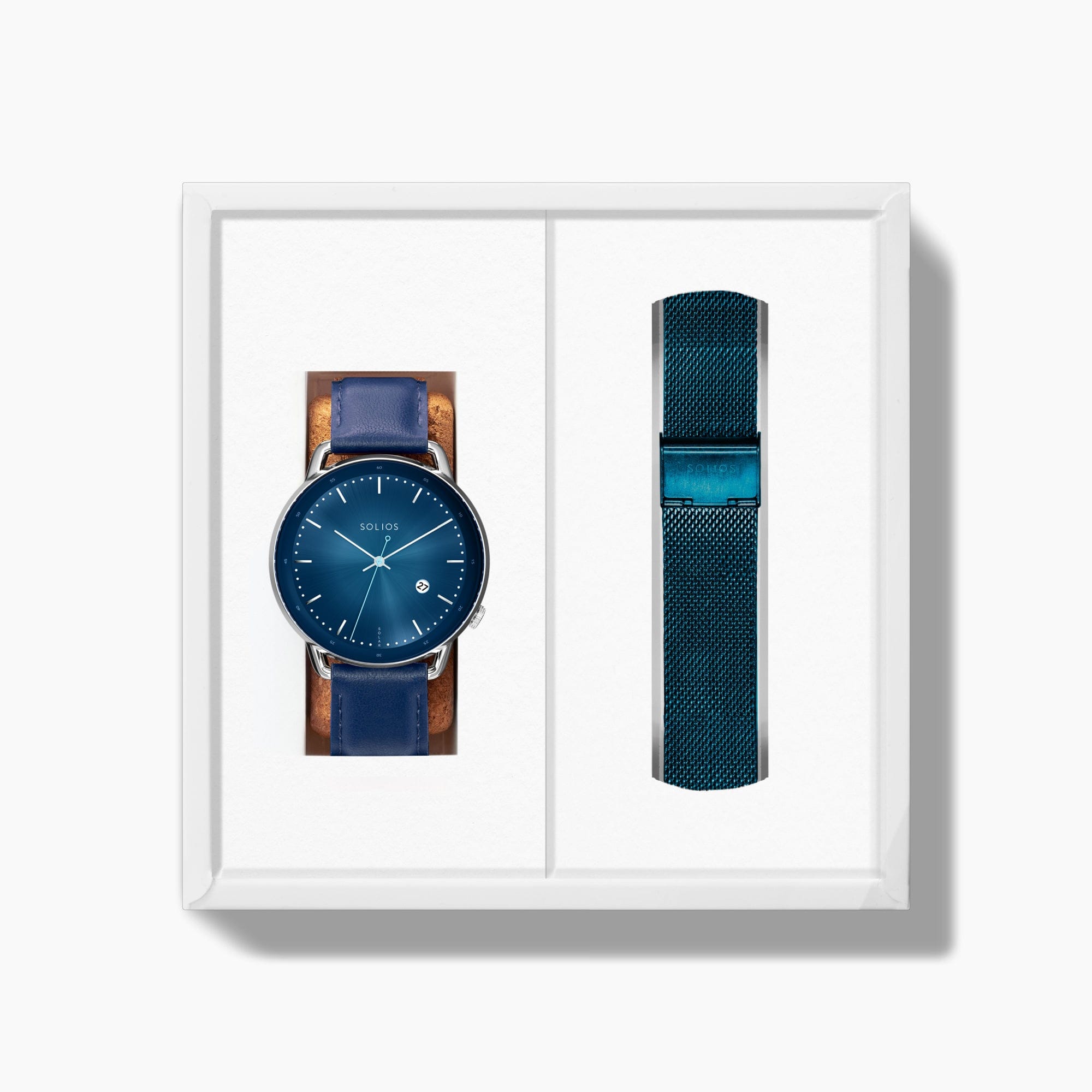 The Solar Curve Bundle | Blue Dial - Silver Case
