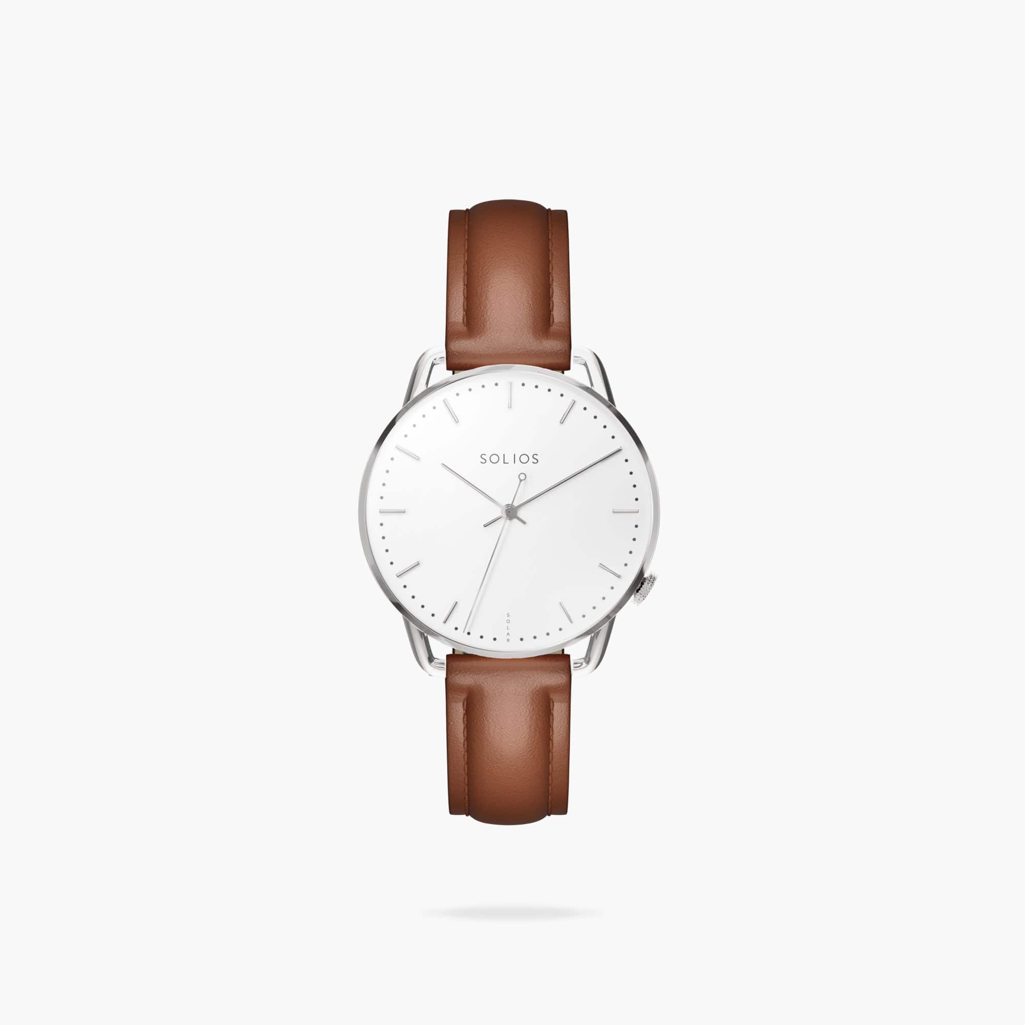The Solar Curve Mini | White Dial - Silver Case