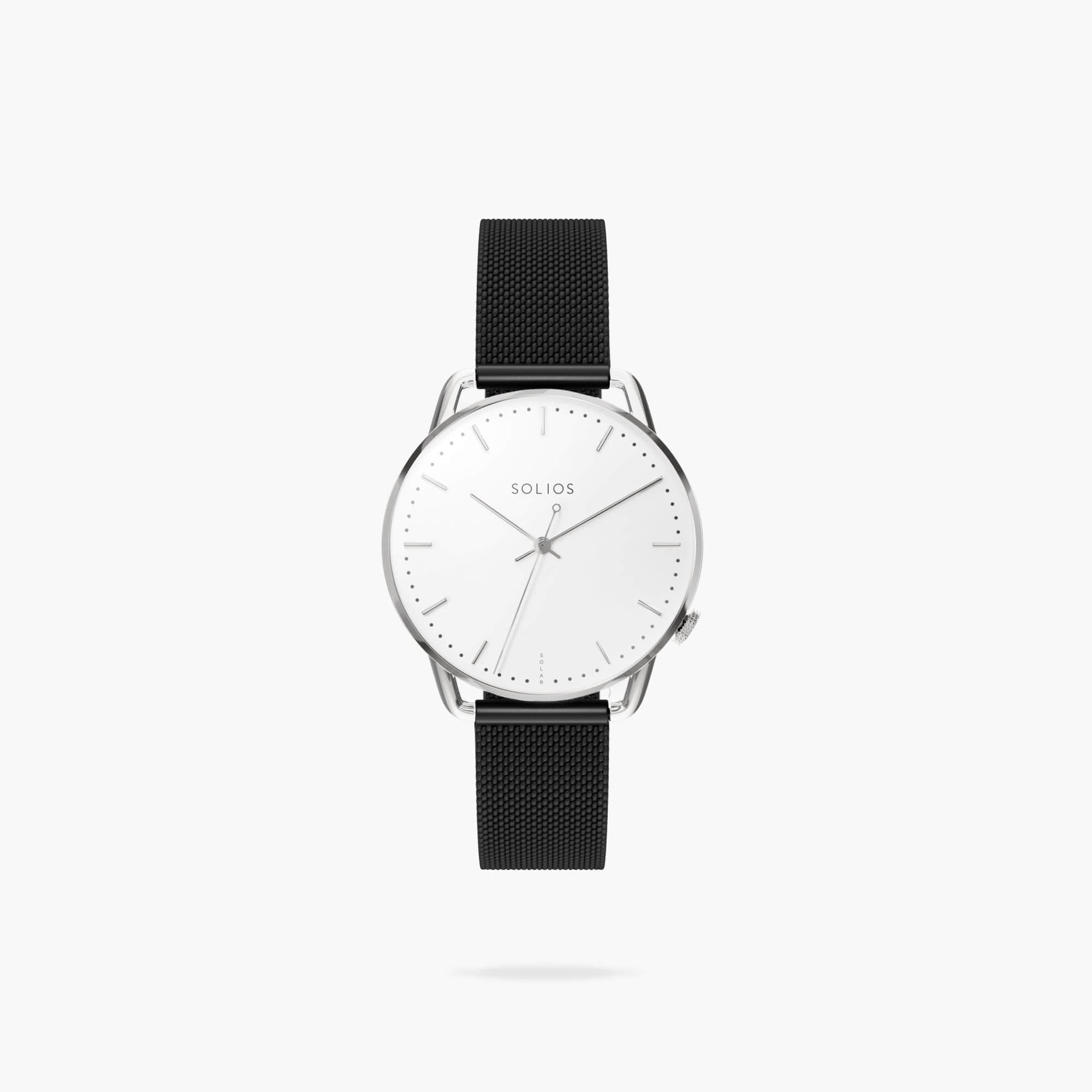 The Solar Curve Mini | White Dial - Silver Case