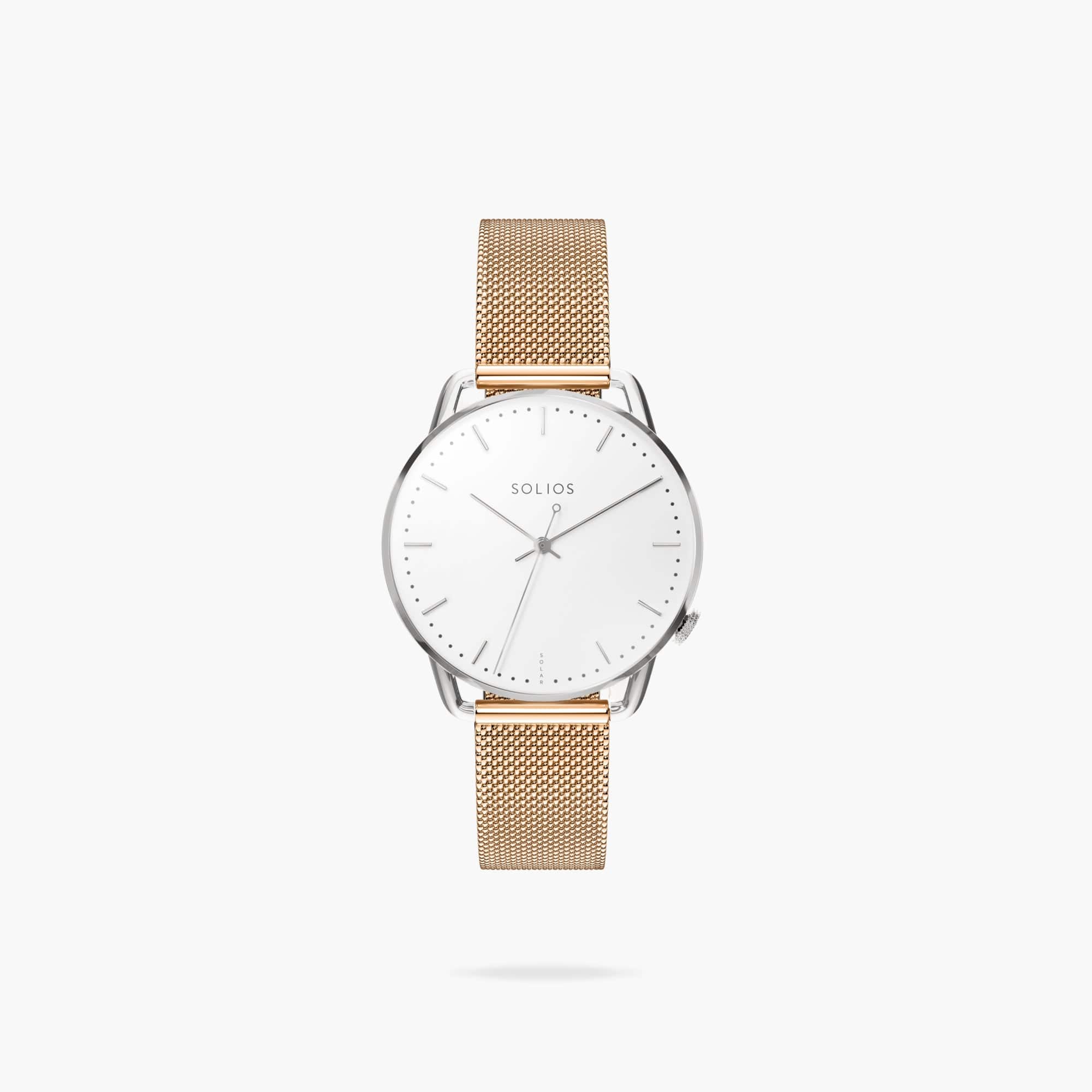 The Solar Curve Mini | White Dial - Silver Case