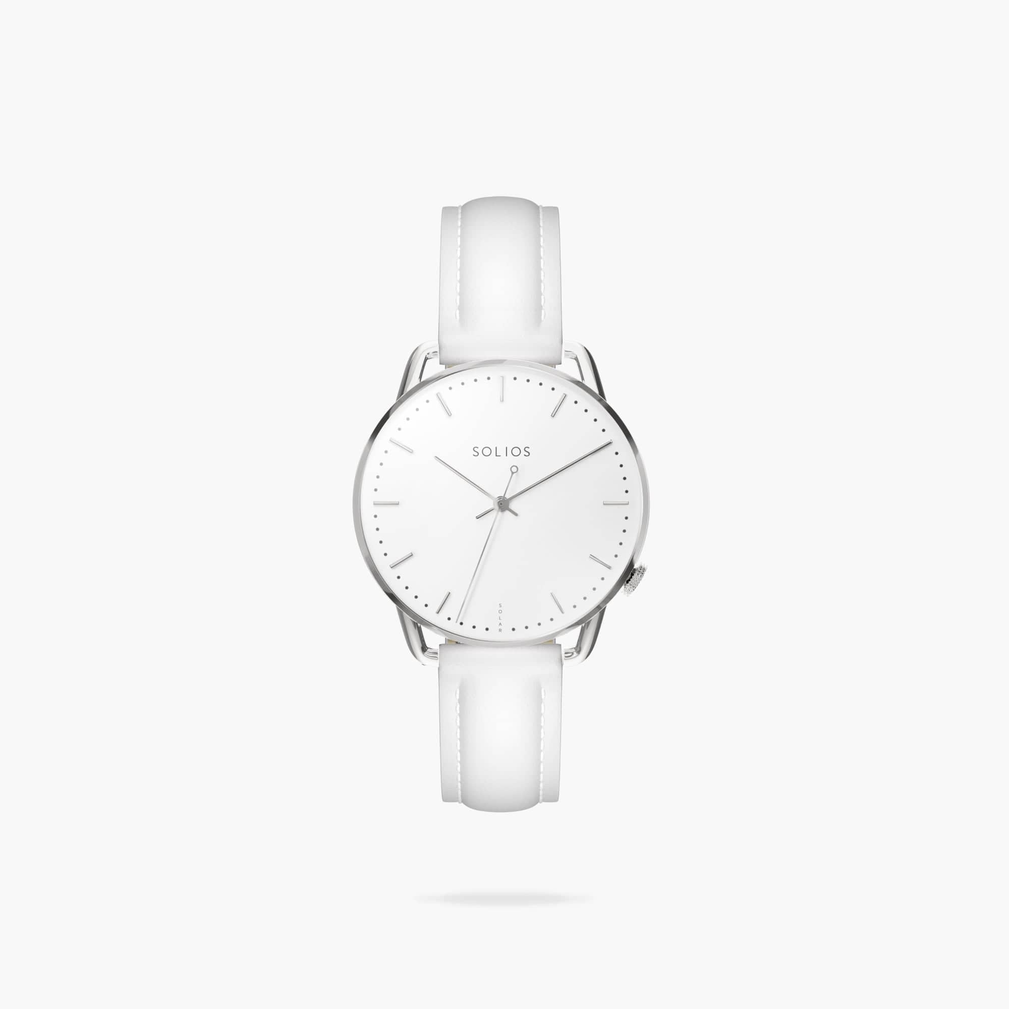 The Solar Curve Mini | White Dial - Silver Case