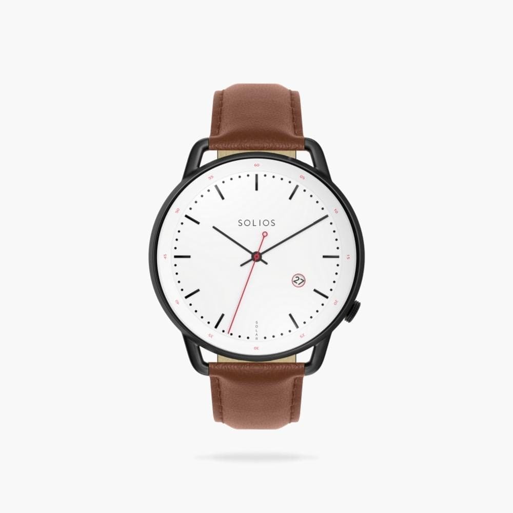 The Solar Curve | White Dial - Black Case