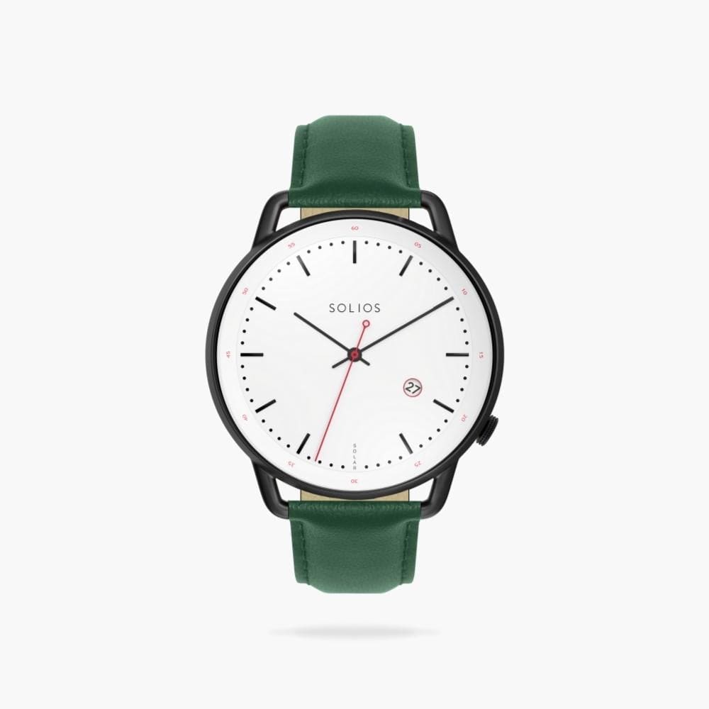 The Solar Curve | White Dial - Black Case