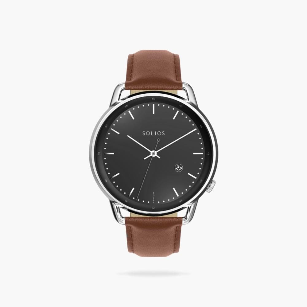 The Solar Curve | Black Dial - Silver Case