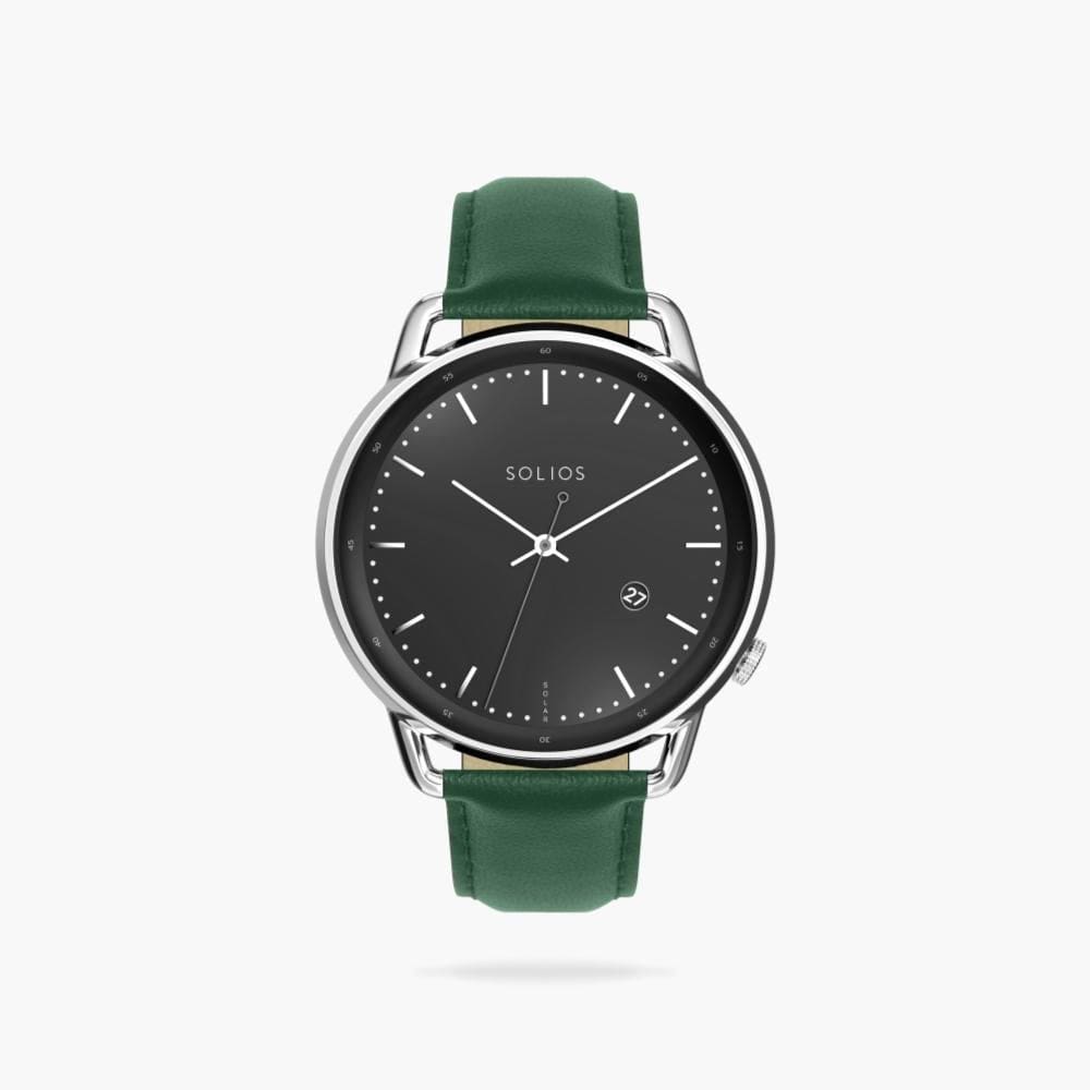 The Solar Curve | Black Dial - Silver Case