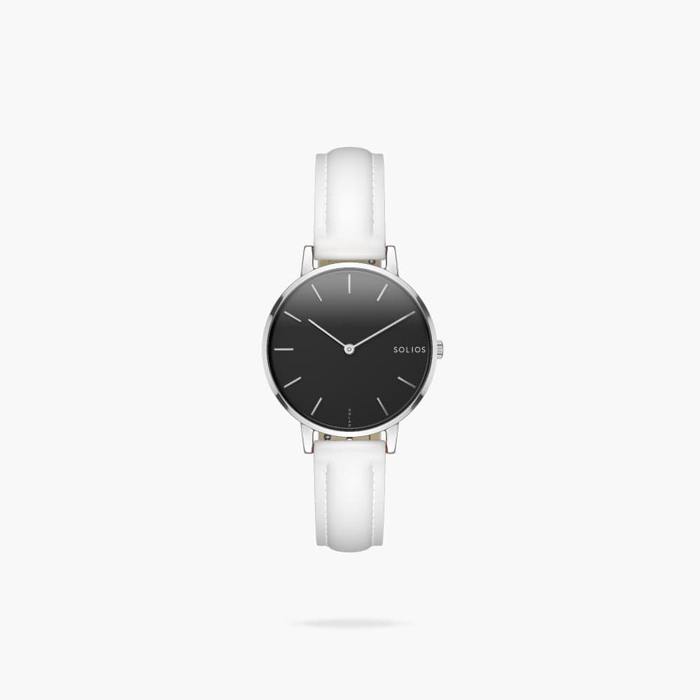The Solar Mini | Black Dial - Silver Case