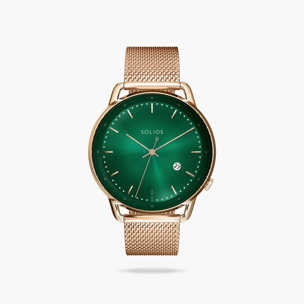 The Rainforest Curve | Green Dial - Rose Gold Case