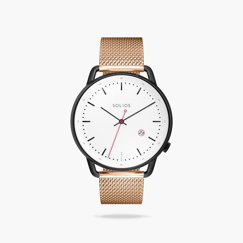 The Solar Curve | White Dial - Black Case