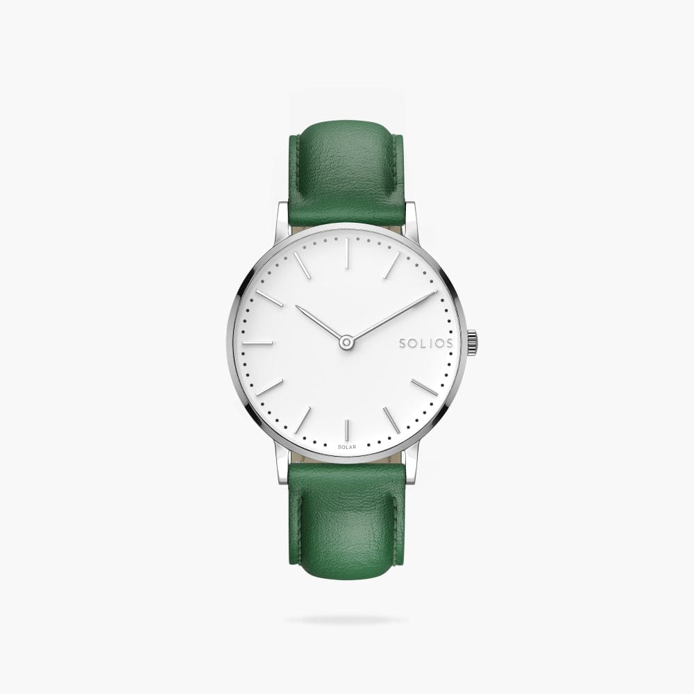 The Solar Classic | White Dial - Silver Case