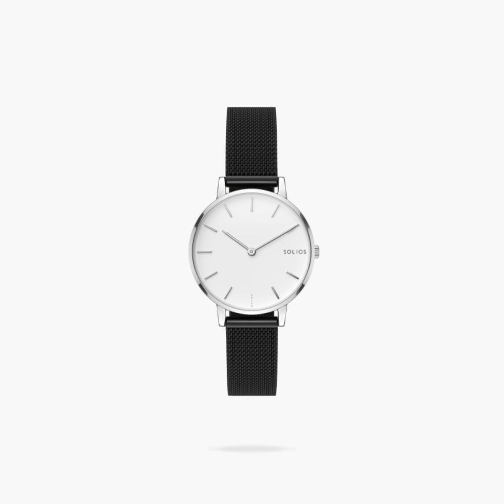 The Solar Mini | White Dial - Silver Case