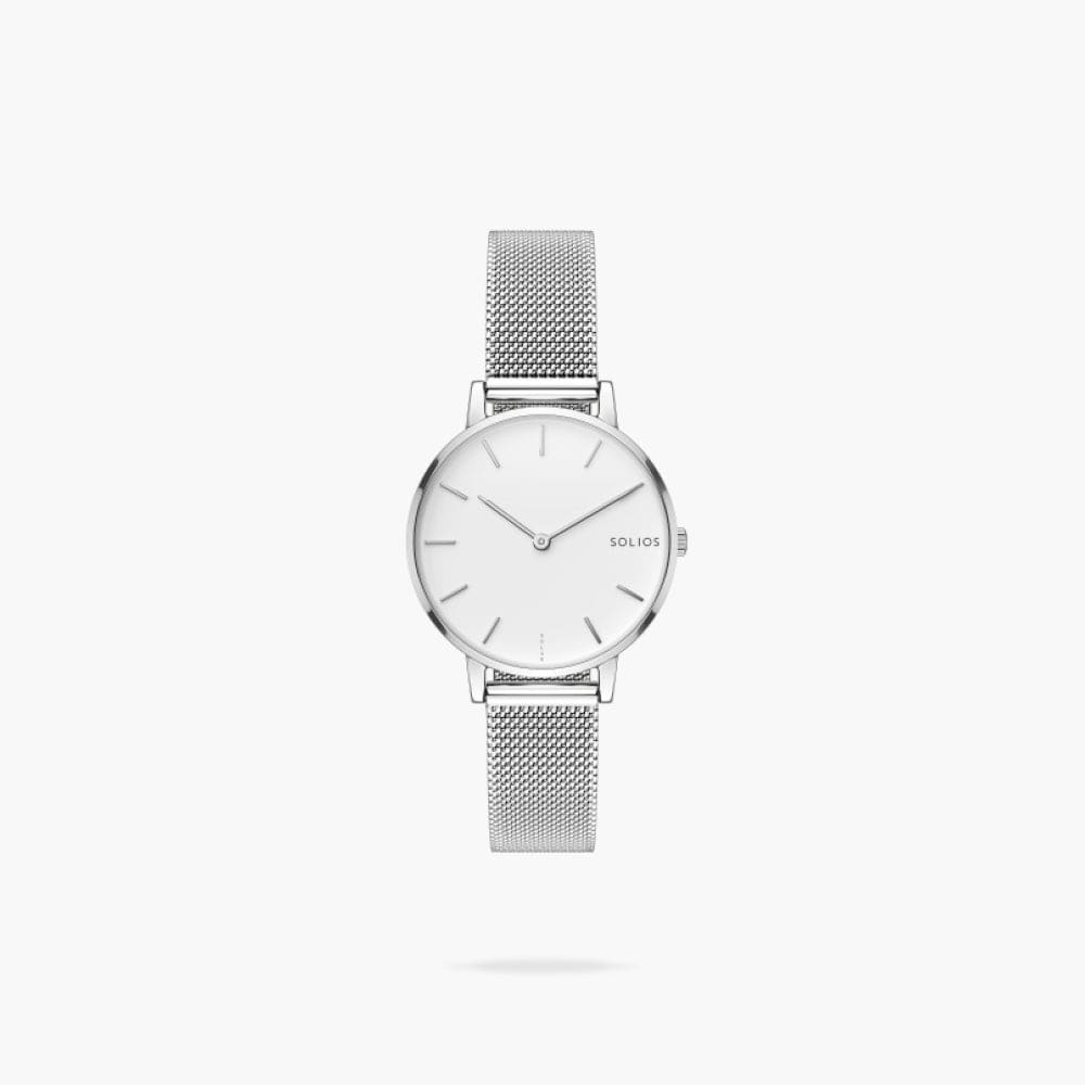 The Solar Mini | White Dial - Silver Case