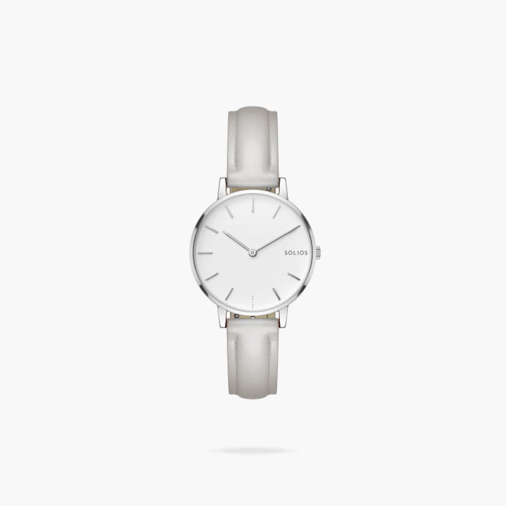 The Solar Mini | White Dial - Silver Case