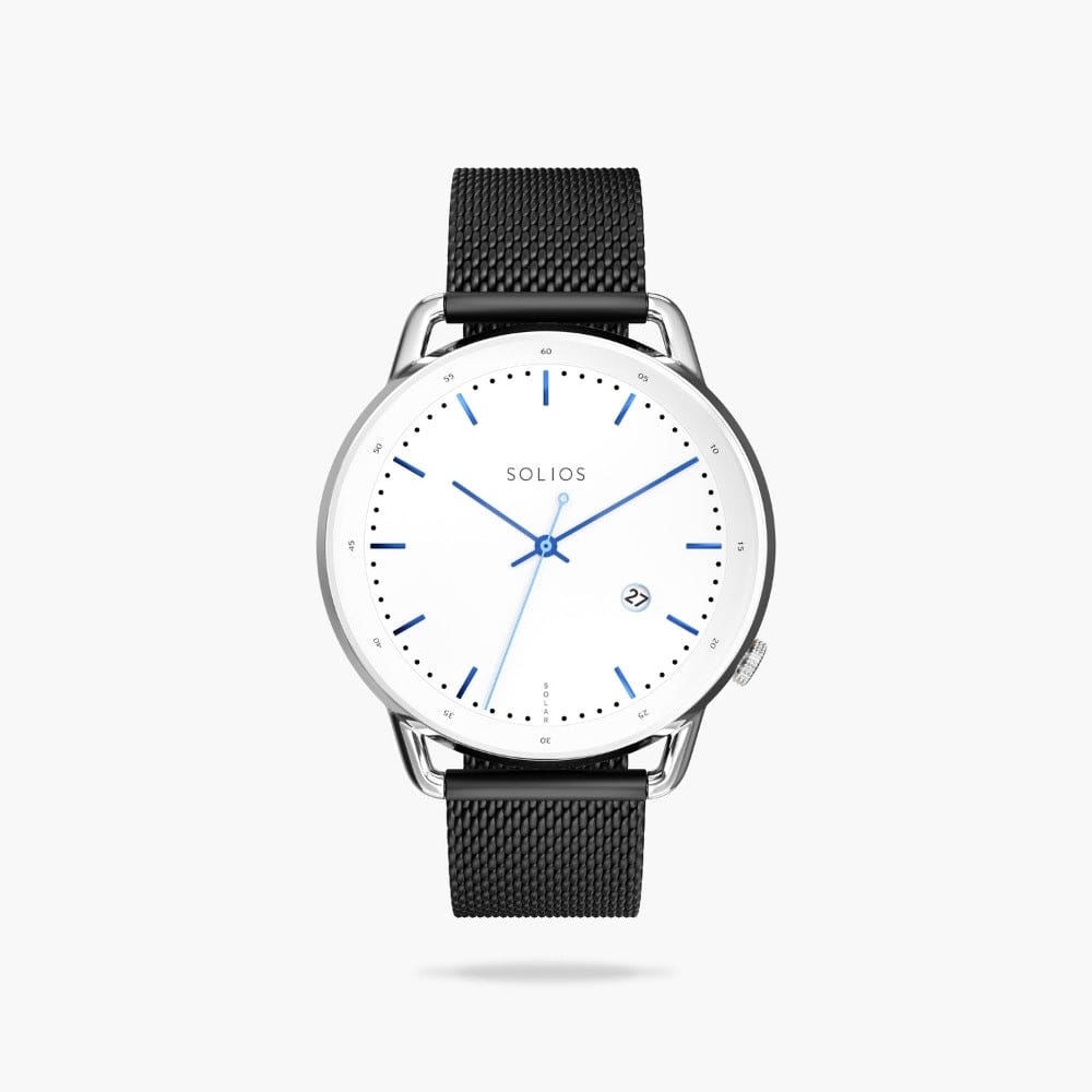 The Solar Curve | White Dial - Silver Case