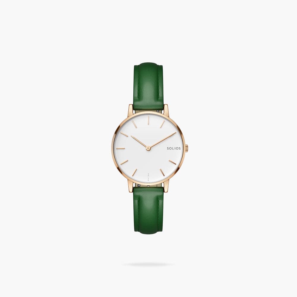 The Solar Mini | White Dial - Rose Gold Case