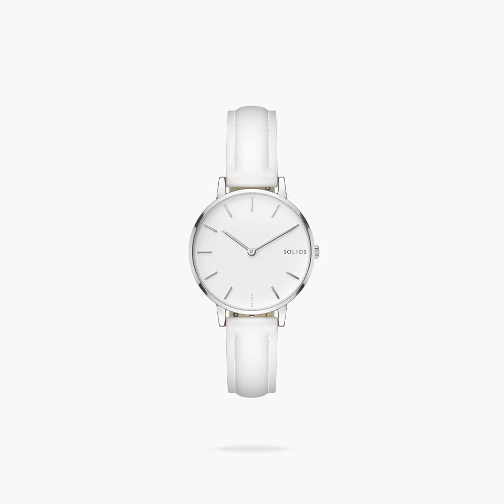 The Solar Mini | White Dial - Silver Case