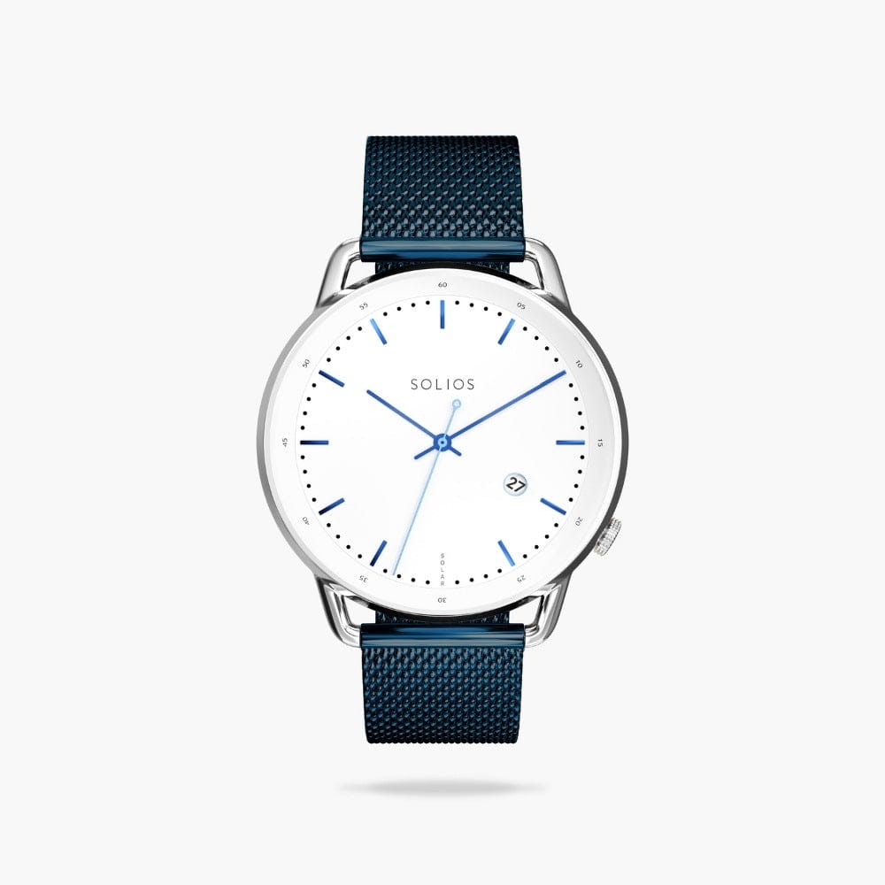 The Solar Curve | White Dial - Silver Case