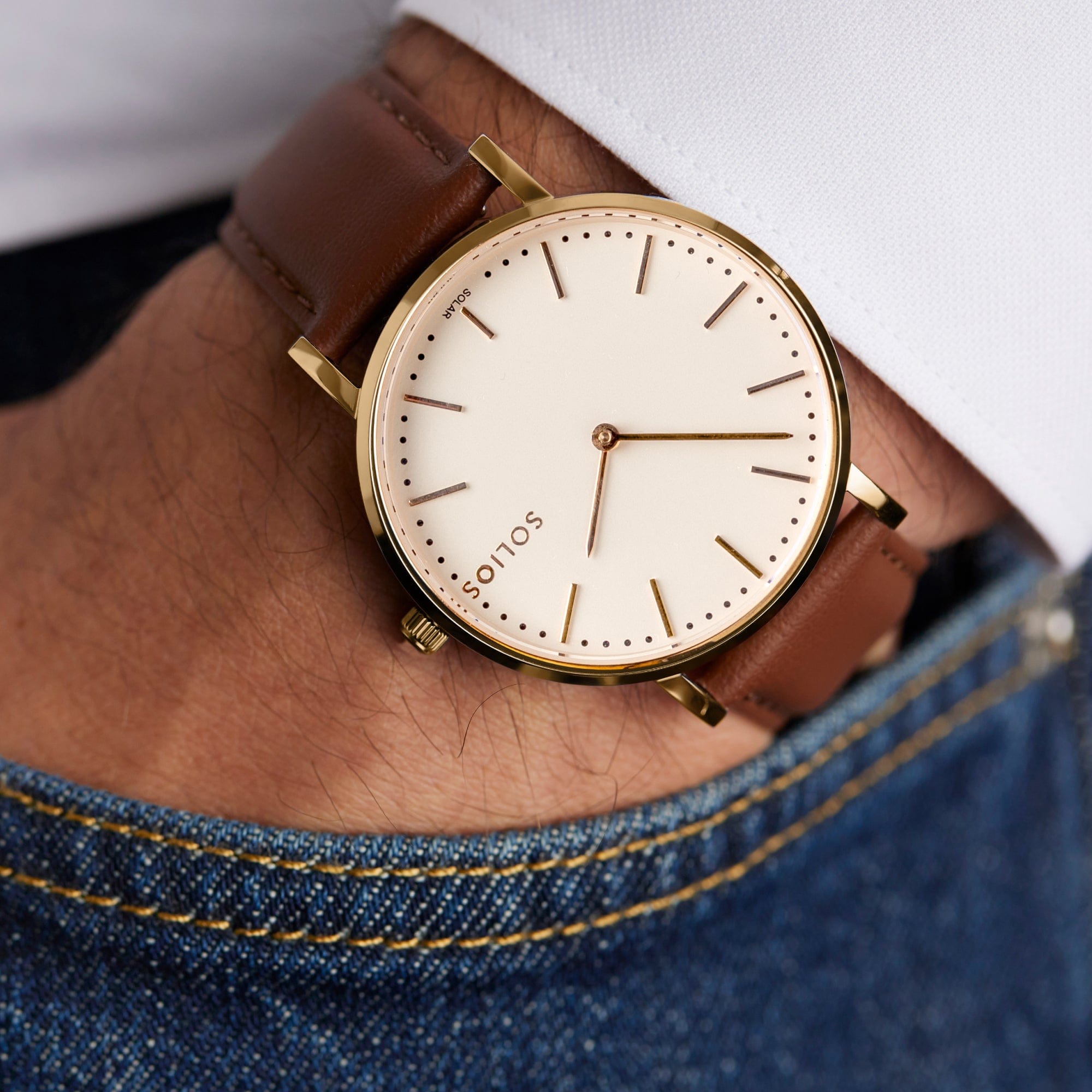 Watch Set - Solar Classic & Mini | White Dial - Rose Gold Case