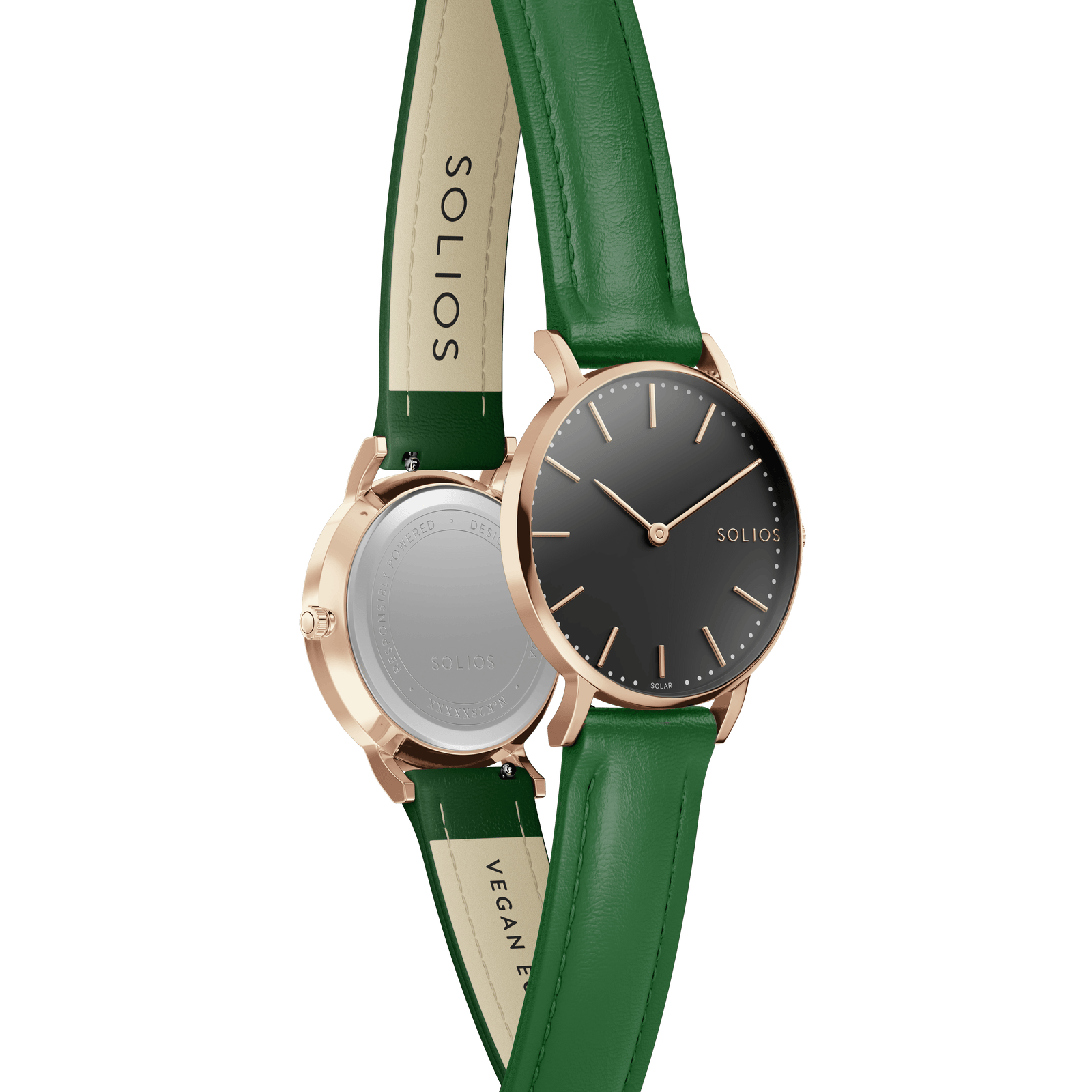 La Solar Classic | Cadran Noir - Boîtier Or Rose