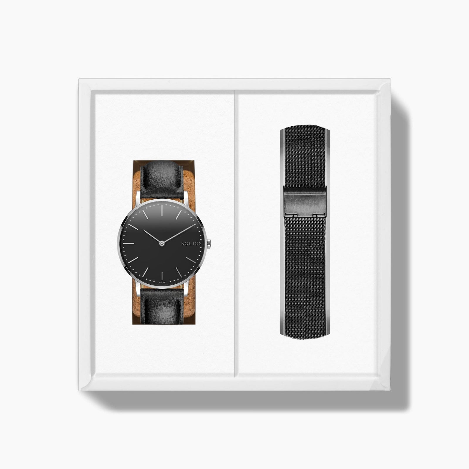 The Solar Classic Bundle | Black Dial - Silver Case