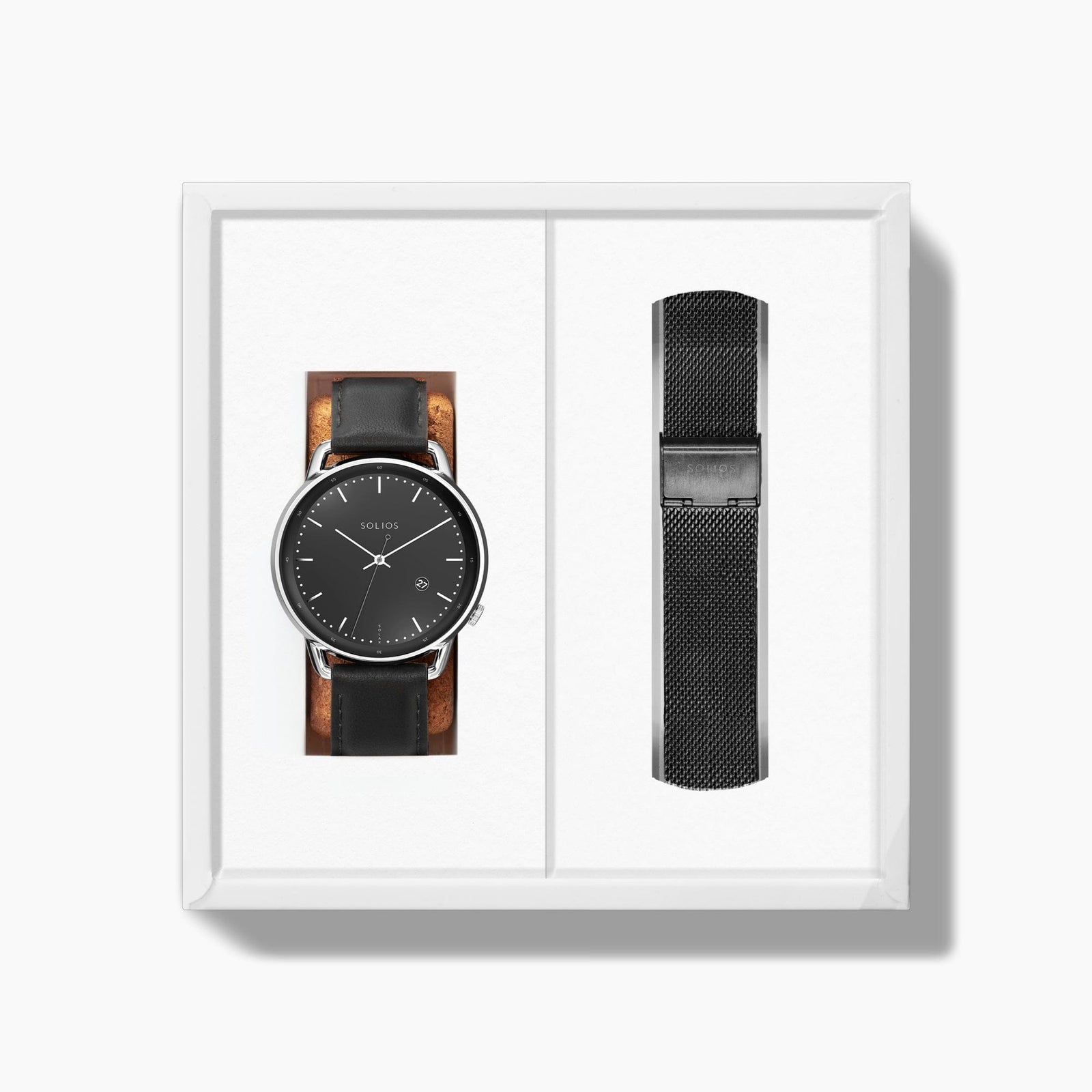 The Solar Curve Bundle | Black Dial - Silver Case
