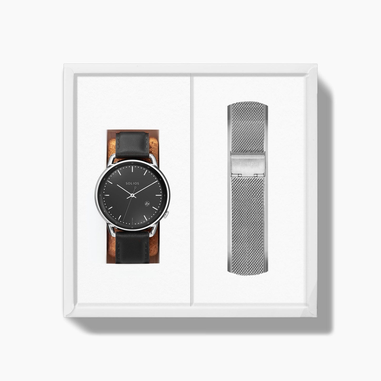 The Solar Curve Bundle | Black Dial - Silver Case