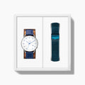 40mm / Blue Vegan Leather - Blue Mesh