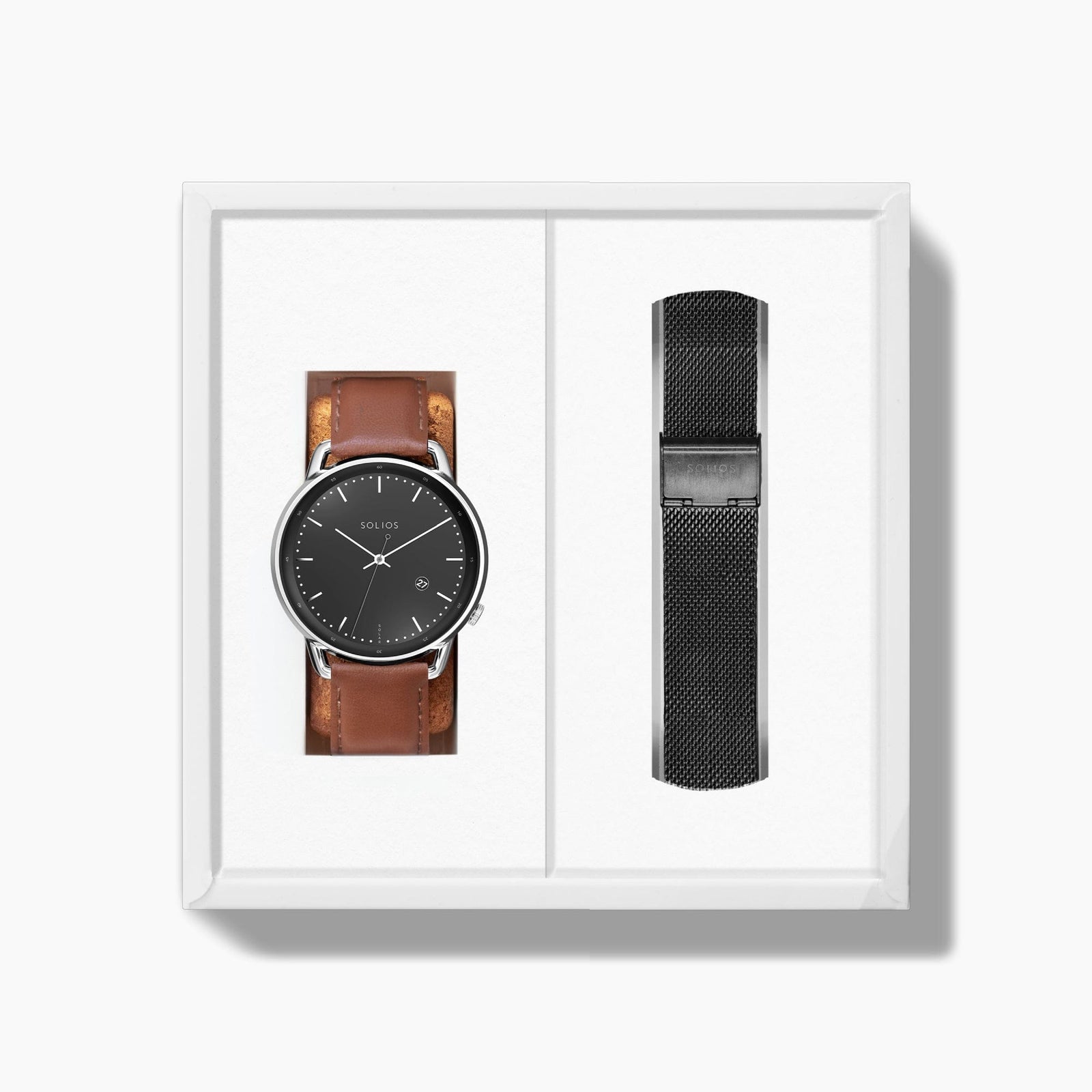 The Solar Curve Bundle | Black Dial - Silver Case