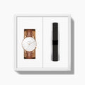 32mm / Brown Vegan Leather - Black Mesh