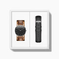 36mm / Brown Vegan Leather - Black Vegan Leather