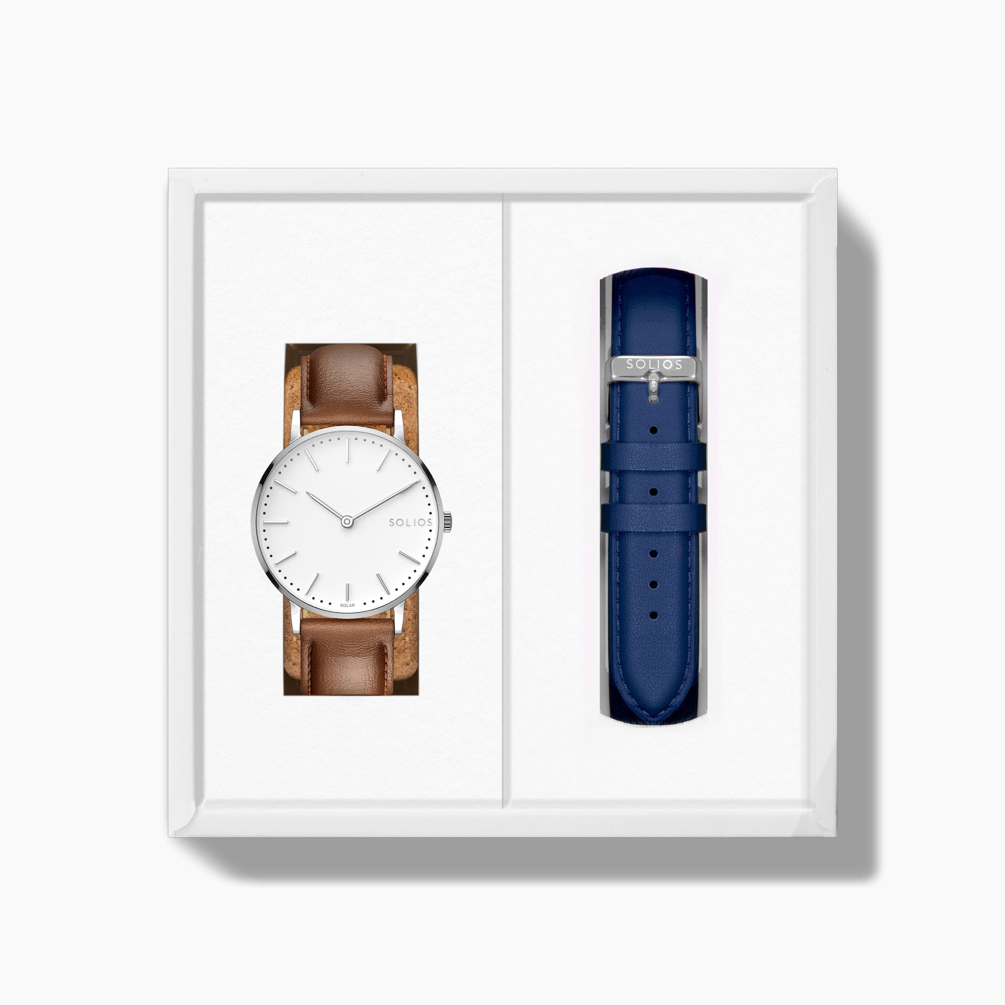 The Solar Classic Bundle | White Dial - Silver Case
