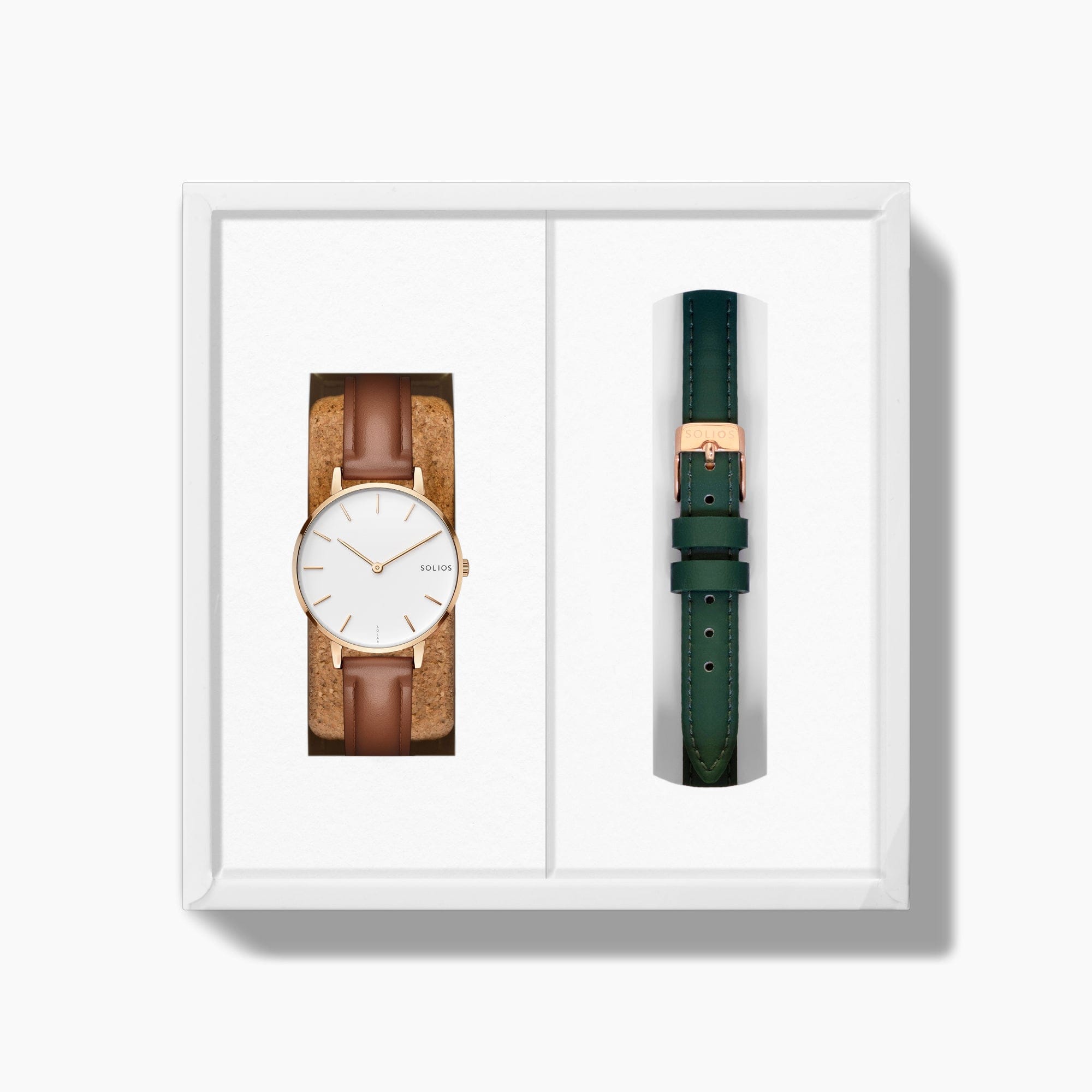 The Solar Mini Bundle | White Dial - Rose Gold Case