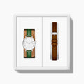 29mm / Green Vegan Leather - Brown Vegan Leather