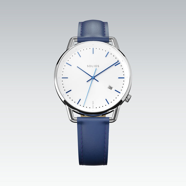 The Solar Curve | White Dial - Silver Case