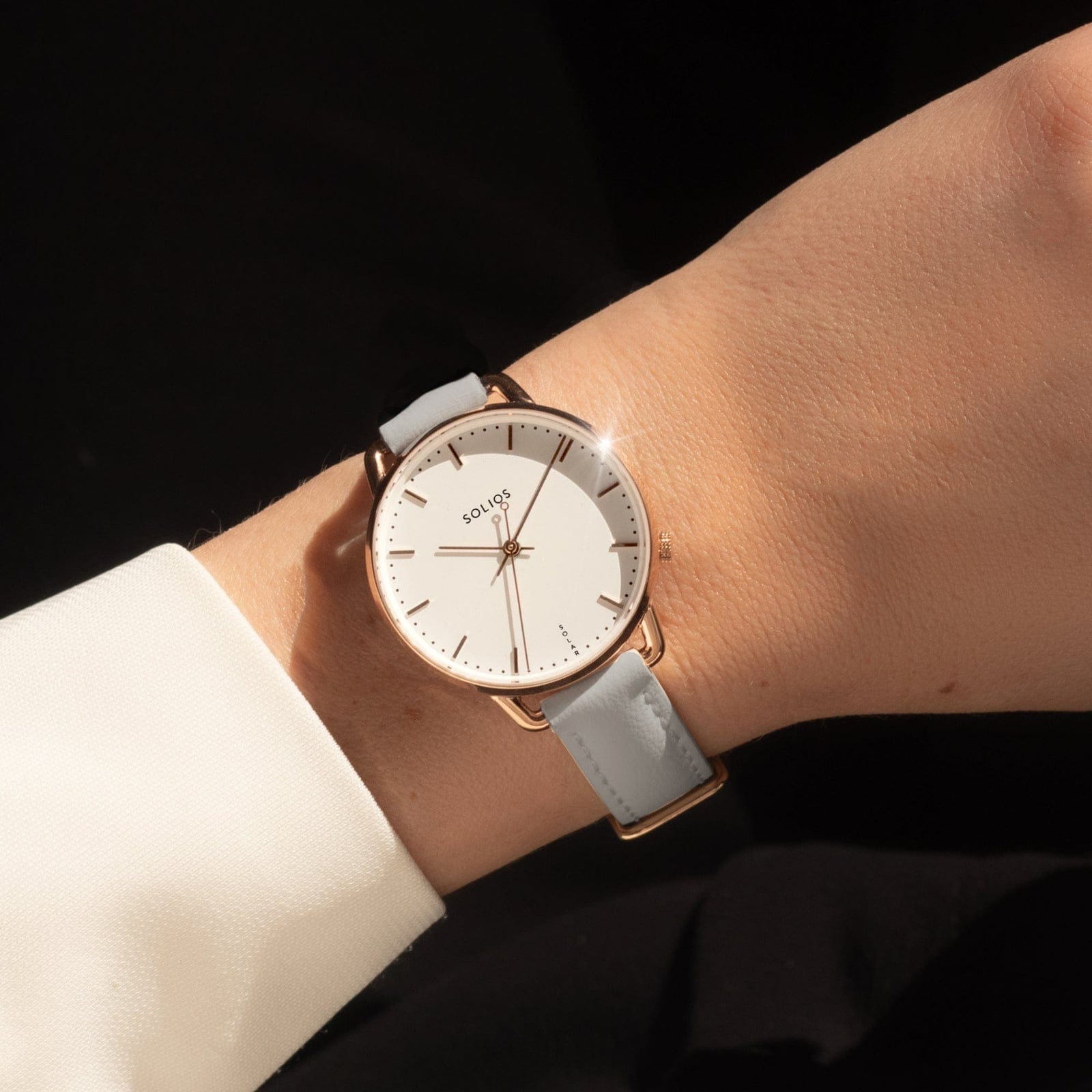 La Solar Curve Mini | Cadran Blanc - Boîtier Or Rose