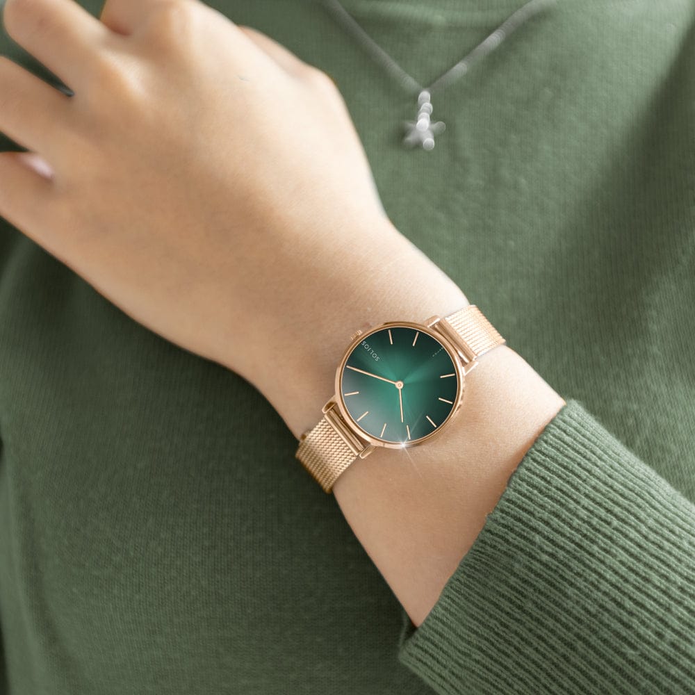 The Rainforest Mini Bundle | Green Dial - Rose Gold Case