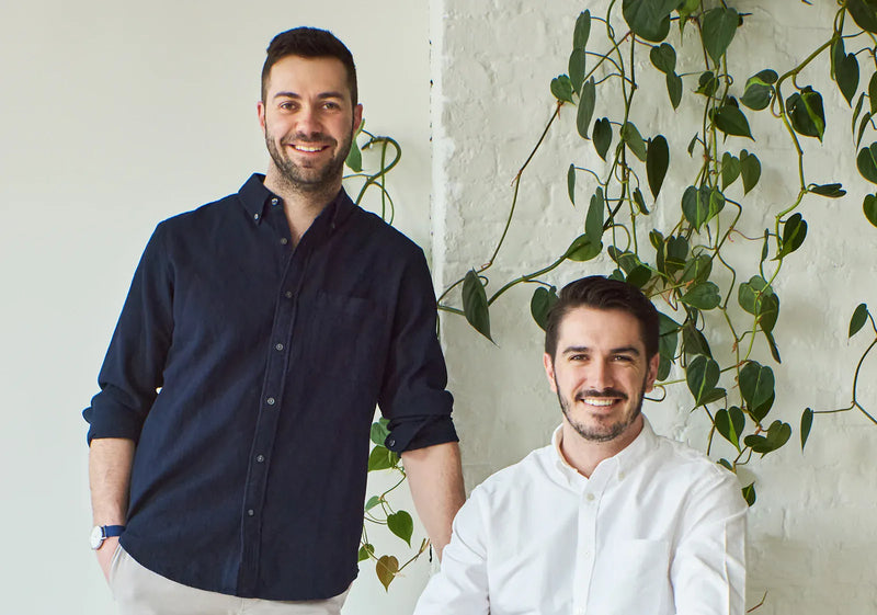 Solios founders in their Montréal studio, with the Certified B Corporation logo