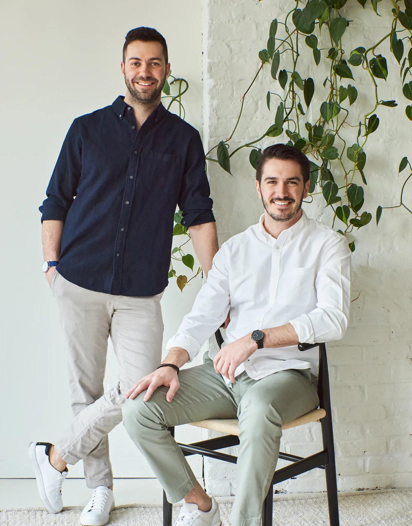 Solios founders in their Montréal studio, with the Certified B Corporation logo