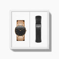 36mm / Rose Gold Mesh - Black Mesh