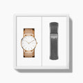 36mm / Rose Gold Mesh - Grey Mesh