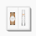 29mm / Rose Gold Mesh - White Vegan Leather