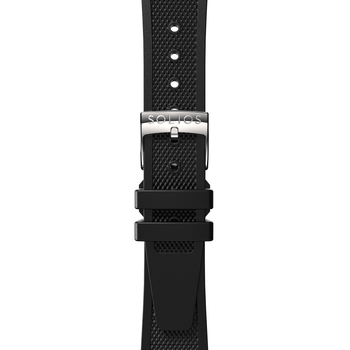 Black Natural Rubber Strap